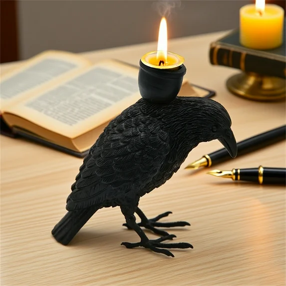 👻Halloween Sale 40% Off👻Gothic Raven Candle Holder