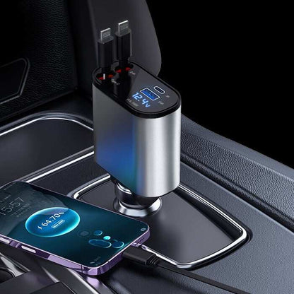 🎉 Pull to charge, automatically retracts! Retractable fast-charging car charger | Limited-time discount