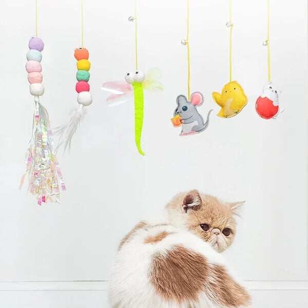 🚀Suspended Bouncing Cat Toy｜One-click to activate your cat's crazy play mode🎯｜Limited-time extravaganza🎉