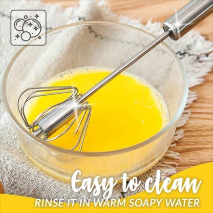 Stainless Steel Semi-Automatic Egg Beater ⚡ Free your hands and instantly transform into a whisking marvel! Limited-time discount 🎁