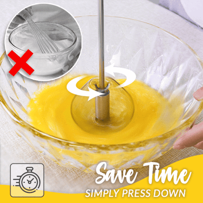 Stainless Steel Semi-Automatic Egg Beater ⚡ Free your hands and instantly transform into a whisking marvel! Limited-time discount 🎁
