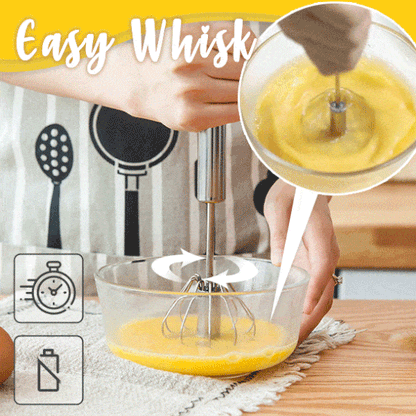Stainless Steel Semi-Automatic Egg Beater ⚡ Free your hands and instantly transform into a whisking marvel! Limited-time discount 🎁
